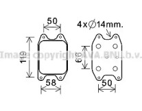 AVA QUALITY COOLING vw3394 -  масляный радиатор, двигательное масло